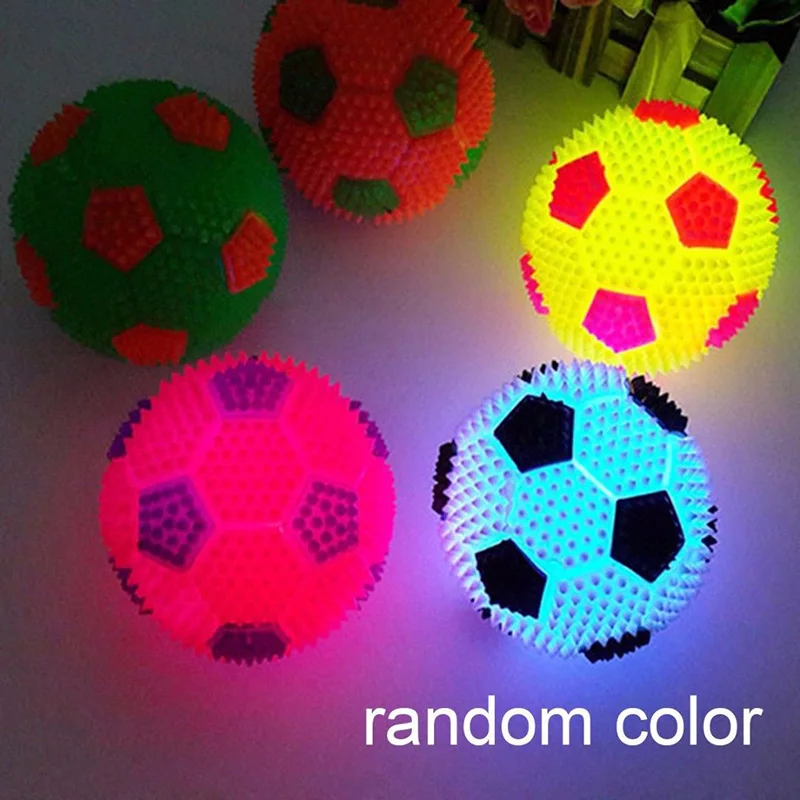 

Flashing LED Football Bouncing Ball Toy Stress Reliever for Child Pet Dog