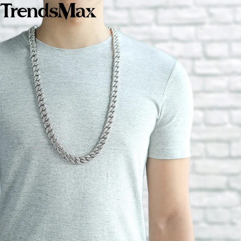 Женский и мужской набор украшений Trendsmax кубинское Ожерелье В Стиле Хип Хоп Майами