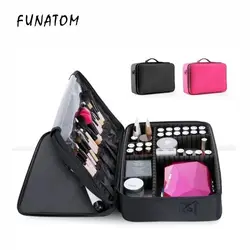 Органайзер для макияжа Профессиональный визажист коробка большие сумки милый корейский чемодан кейс для косметики модная косметичка