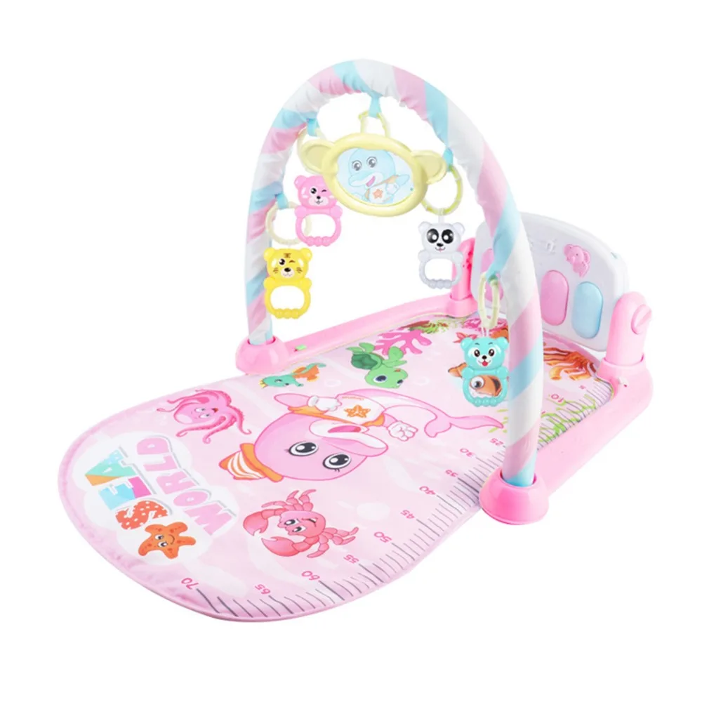 Esteira do Jogo do Bebê Quebra-cabeça com Teclado de Piano e Bonito 3 em 1 Brinquedos Educativos Crianças Tapete Educativo Animal Playmat Bebê Ginásio 2 com teclado de piano e bonito animal playmat bebê ginásio