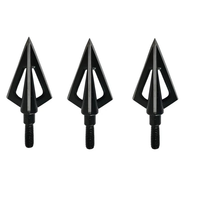 3pcs Hunting Arrowhead 100Gr Steel Broadhead 3 Blades Arrow Point