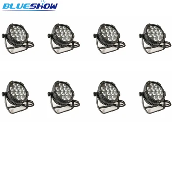 

no tax custom, 8pcs/lot New 2019 Outdoor LED Par Light Waterproof RGBW 4in1 12x12w or RGBWA 5in1 12x15w or RGBWAUV 6in1 12x18w