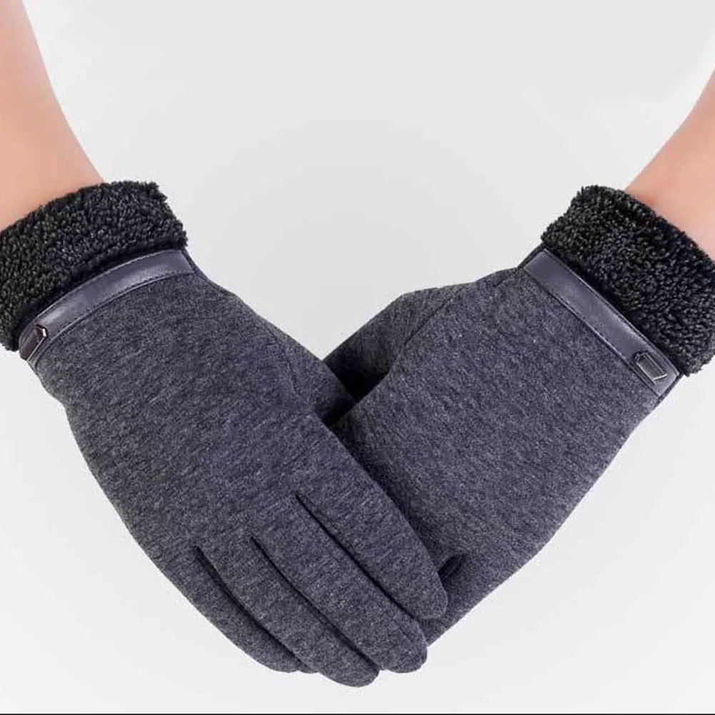 Men's Winter Gloves Mittens Touch Screen Gloves Men Sports Cotton Warm