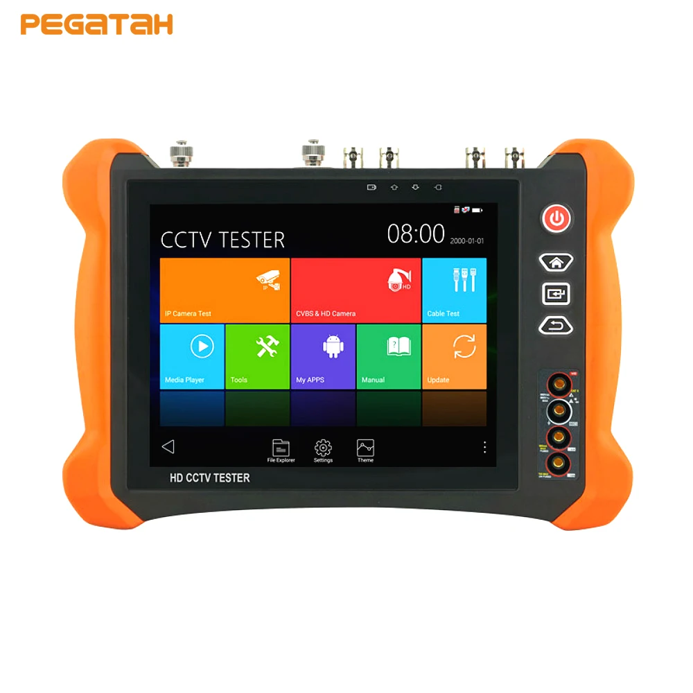 

7 inch CCTV Tester 8MP TVI CVI / 5MP AHD/ Support DHMI 4K Input/ Output/ TDR/ Optical Power Meter/ VFL/ POE IP Camera Tester