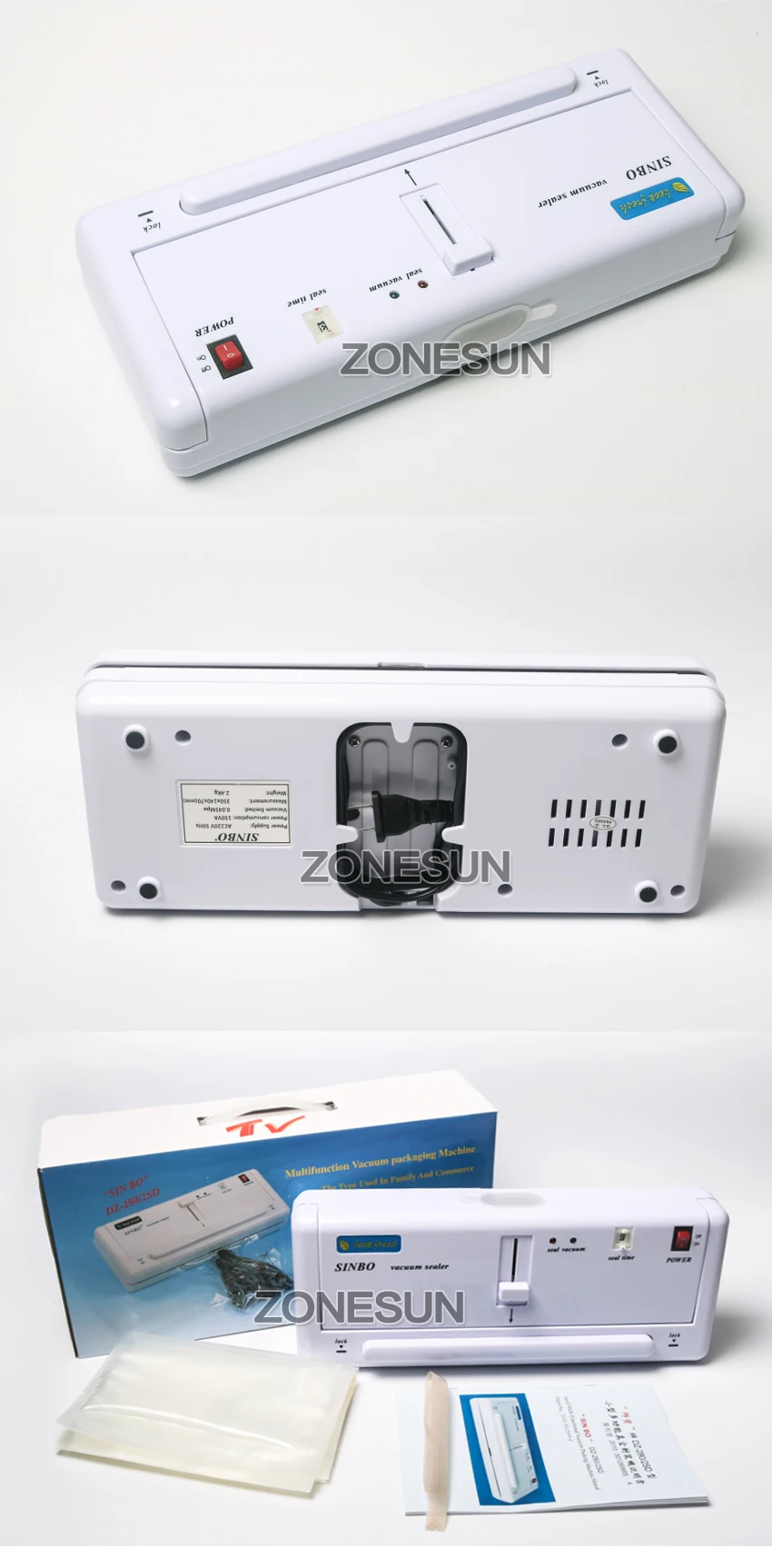 DZ-280 Электрический вакуумный тепла запайки домашняя упаковка еды герметики Кухня Приспособления Еда хранение Пресервы + 10 Сумки
