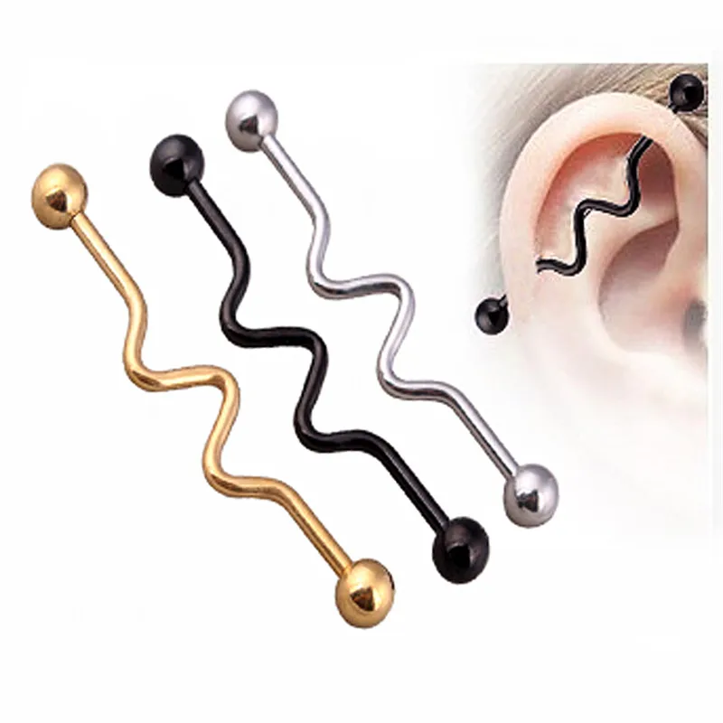 YIXI 2017 New Surgical Steel Barbell Industrial Piercing Scaffold Bar