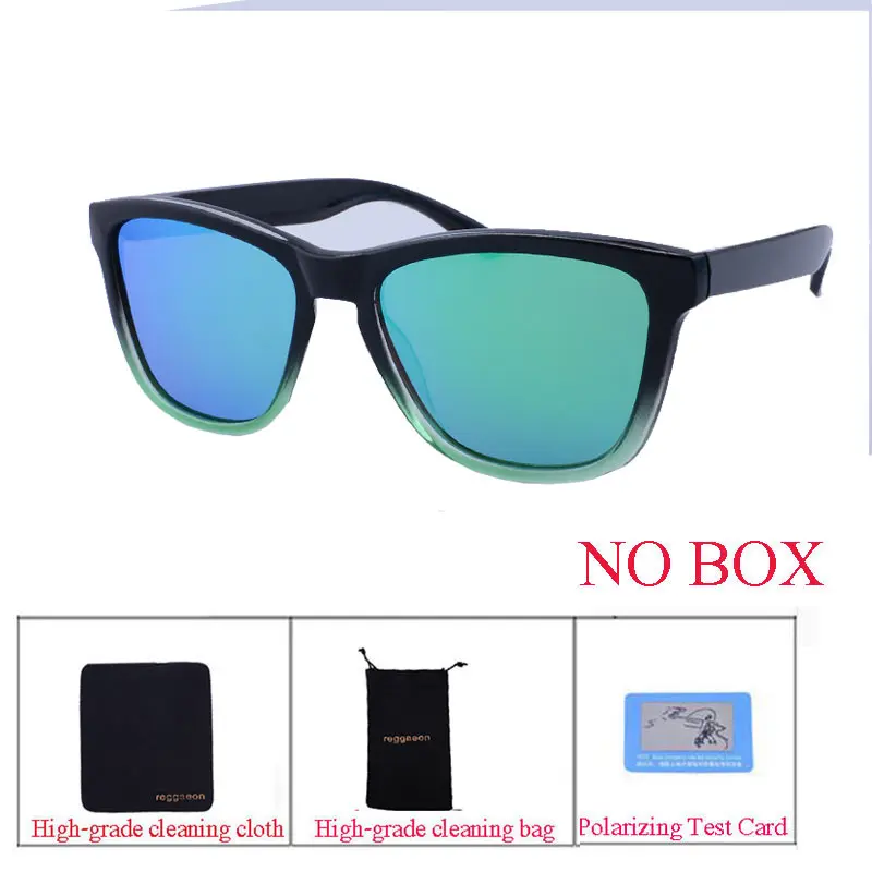 Reggaeon высокое качество градиент Рамки Солнцезащитные очки для женщин поляризационные Для мужчин Вождение Спорт Для женщин Очки Óculos De Sol цвет зеленый, синий Цвет объектива - Цвет линз: 0717 C 2    no box