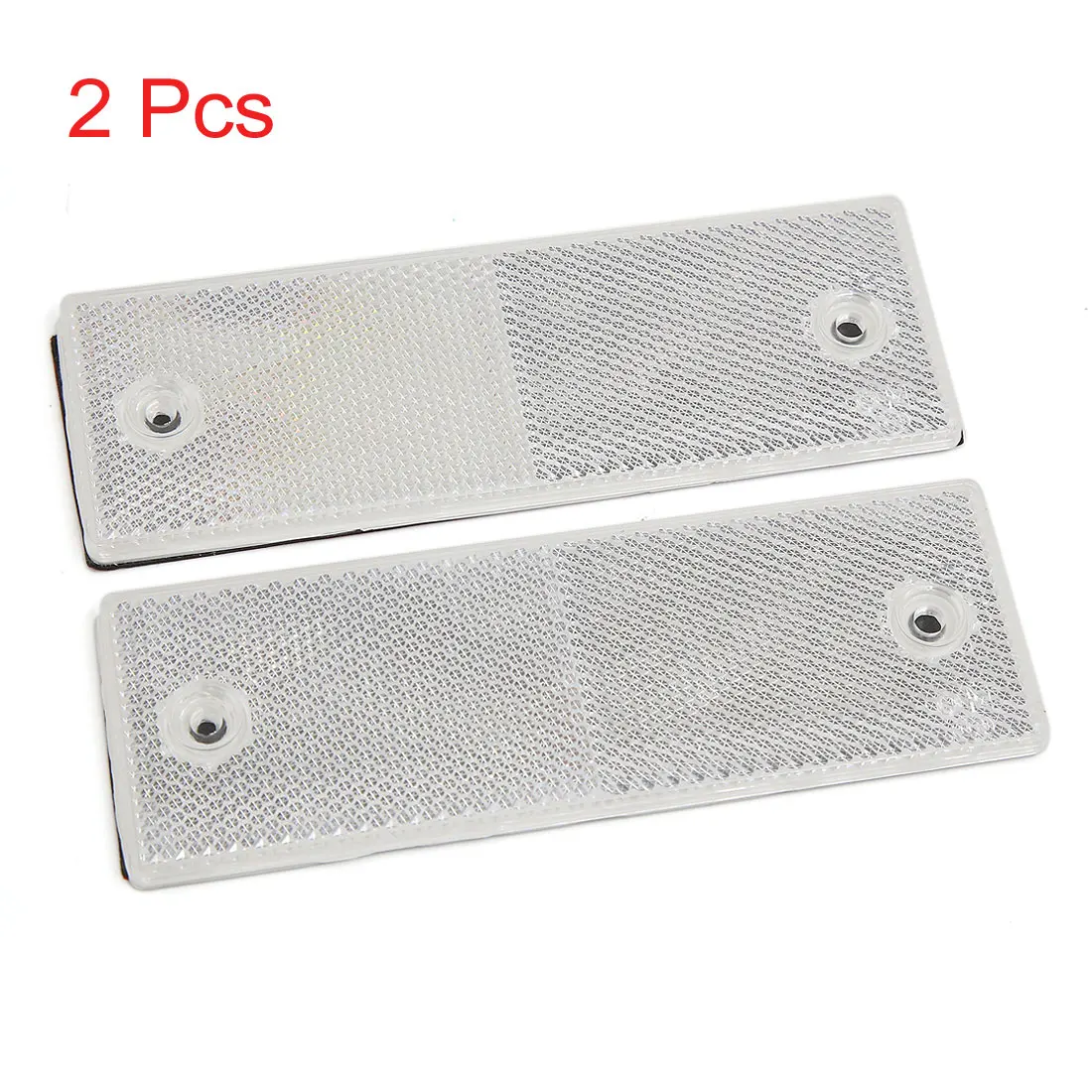 

X Autohaux 145Mm X 50Mm White Plastic Self-Adhesoive Rectangle Trailer Car Reflector 2Pcs
