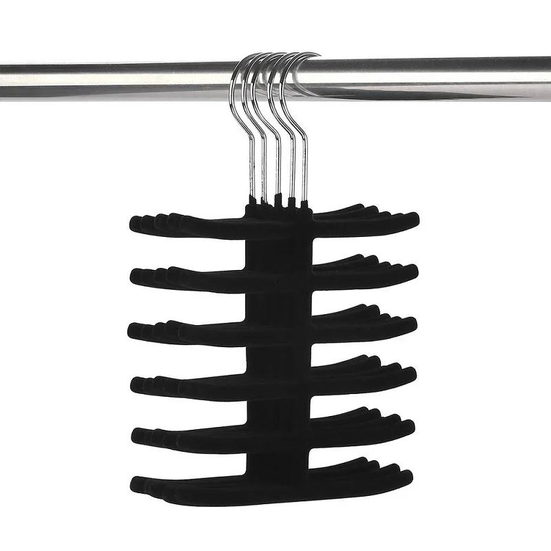 

Non-slip Flocking Tie Rack Multi-purpose Tie Hanger-1