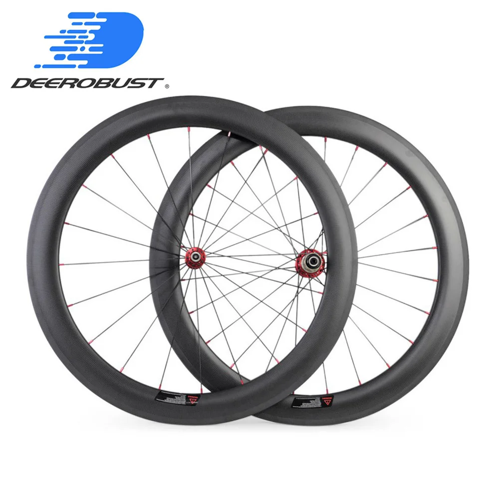 

Tubeless Ready Pro Ceramic 700c 60mm Carbon Clincher Road Bike Wheels Bicycle Wheelset Powerway Ceramic Hubs 20 24 Holes UD 3K