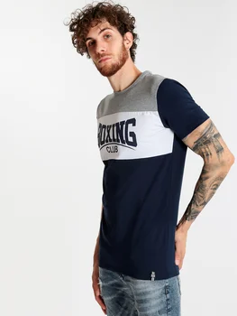 

Color block T-shirt with written