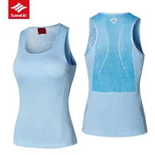 Santic жилет женский без рукава S-XL дышащие, для активного отдыха и спорта циклические базовые слои бег MTB дорожный велосипед велосипедное нижнее белье