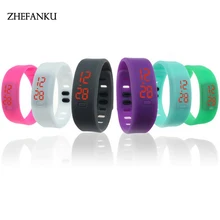 Popular Men’s Women’s Silicone Red LED Sports Bracelet Touch Watch Digital Wrist Watch Electronic Wrist Watch For Boy Girl Gift