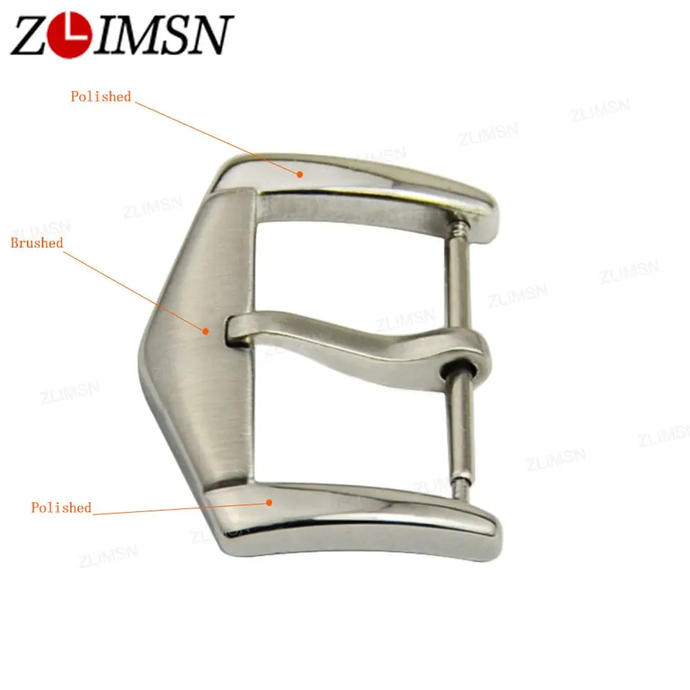 Zlimsn 16 18 20 22Mm Pulsante Orologio Solido Cinturino In Acciaio Inossidabile Cinturino Cinturino Cinturino Fibbie In Metallo Orologi Parti Relojes 