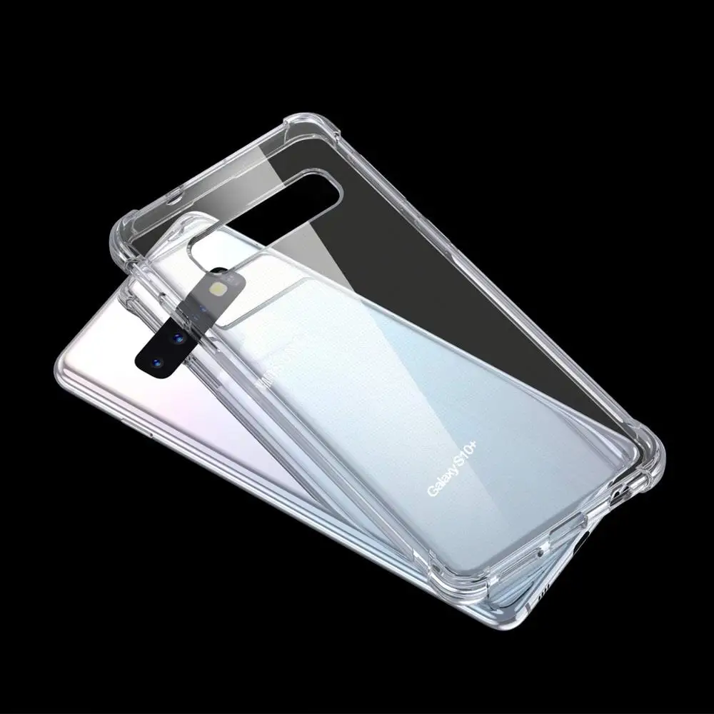  Stand case compatible Samsung S8 S9 S10 Plus Note 8 9 10 fully Clear Case in Gel TPU FIT