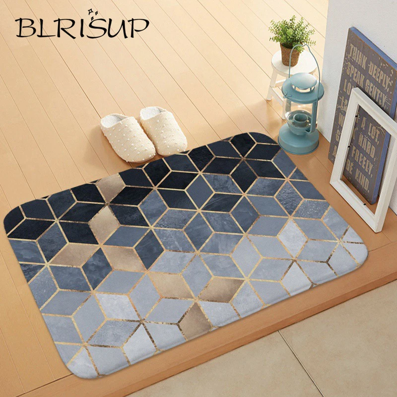 

BLRISUP Creative Geometric Doormat Morden Anti-slip Dust-proof Bedroom Bathroom Floor Mat kitchen Carpet Front Entrance Door Mat