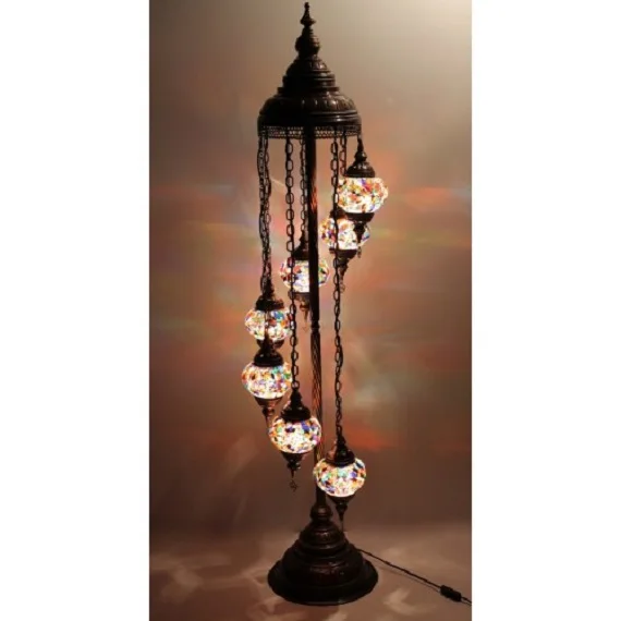 

Multicolor Handmade 7 ball mosaic floor lamp sx