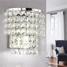 Современные хрустальные светодиодные настенные бра, Светильники для спальни, гостиной, ванной комнаты, настенные светильники для шкафа, роскошный настенный светильник E14 AC 110-260V