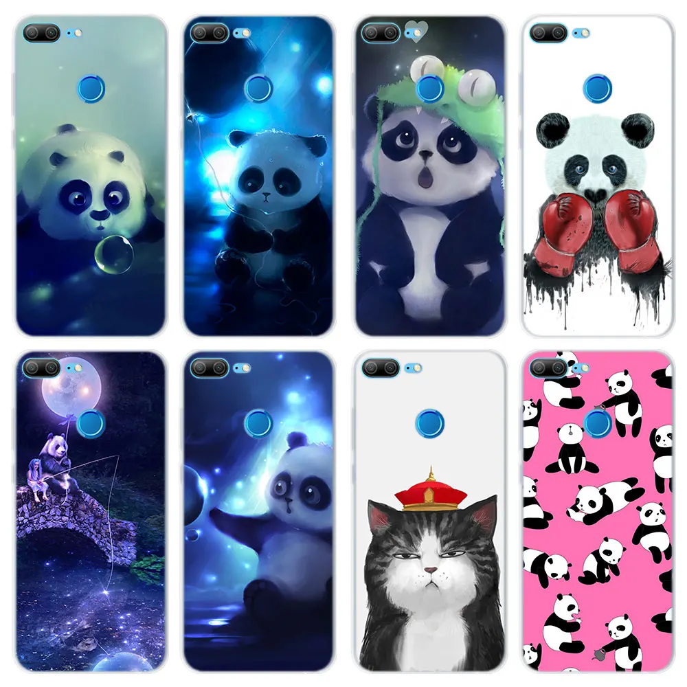 

kawaii little Panda Pattern Soft TPU Silicone Phone fundas Case for Huawei Honor 8 8 Lite 9 9 Lite 10 6A 6C Pro 6X 7X