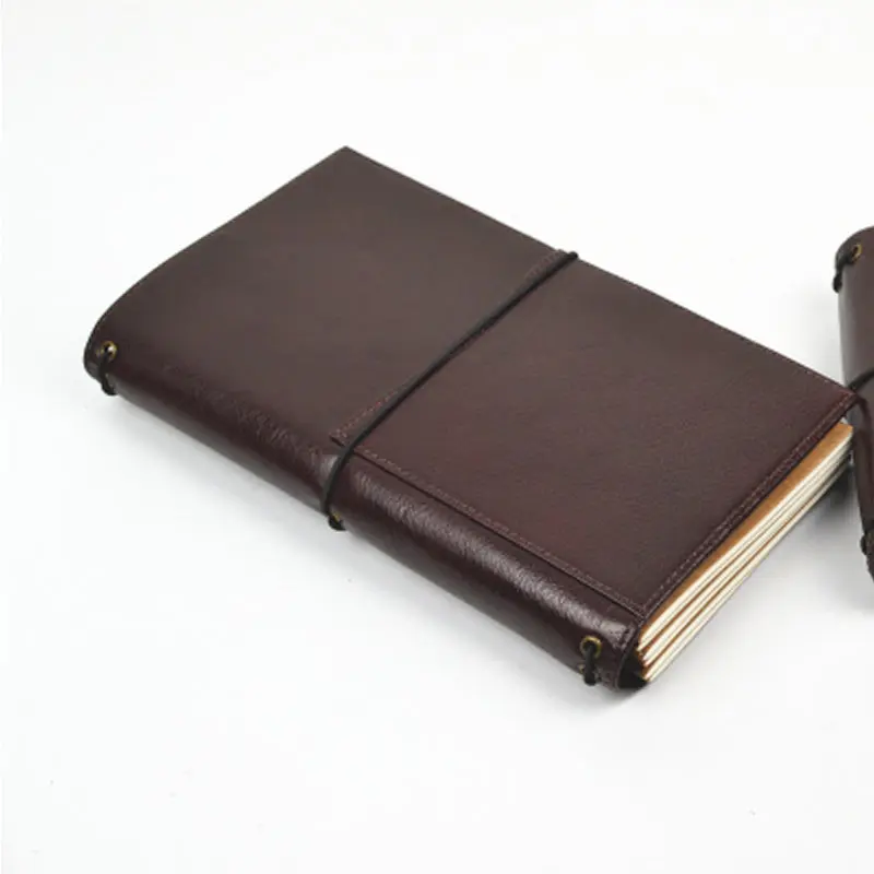 Yiwi винтажный блокнот из натуральной кожи TN для путешествий с карманом Сделай сам Дневник ежемесячный планировщик план совещаний организованная Мода - Цвет: Dark Brown