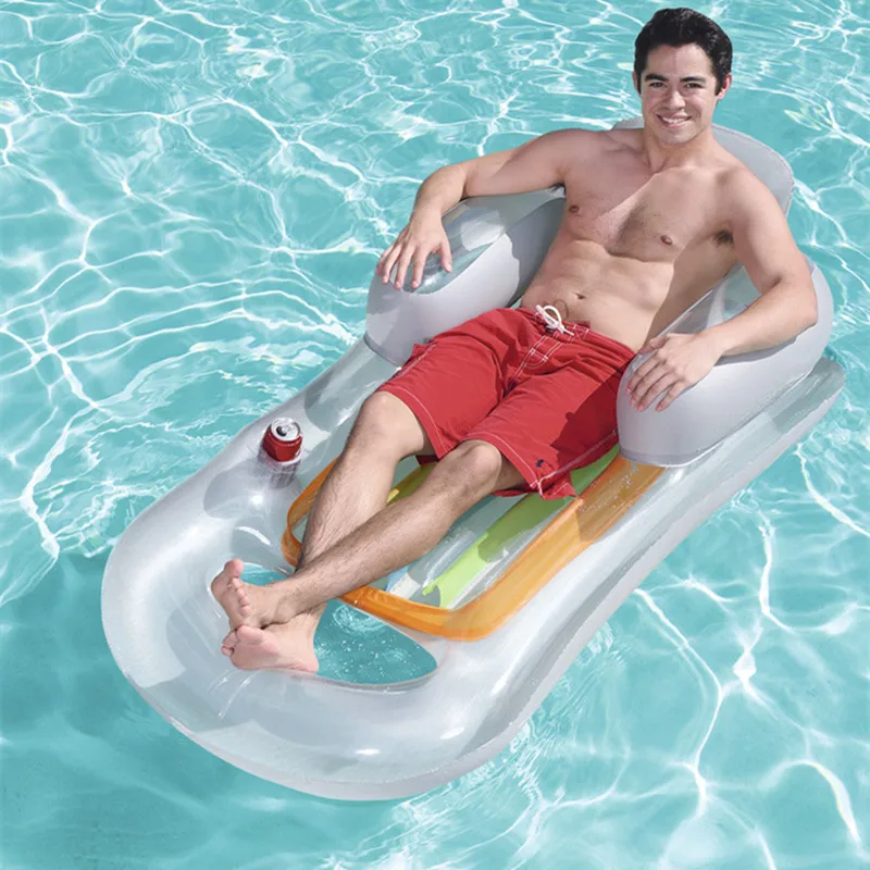 Inflatable Air Mattress Floating Row 157x89cm Pool Floats Floating Lounge Sleeping Bed Chair for Swimming Beach Water Sports (2)