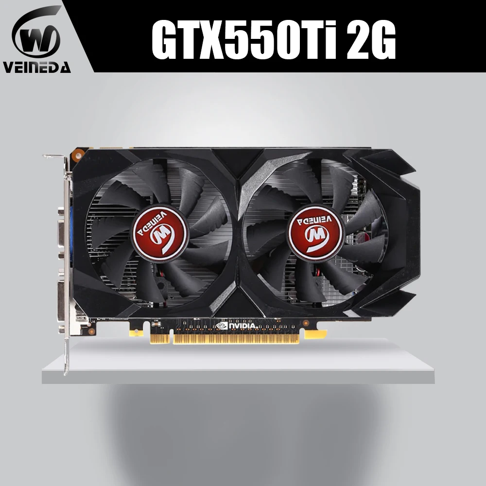 

VEINEDA Video Card GPU GTX550Ti 2GB GDDR5 128BIT 783/3400MHz For NVIDIA GeForce GTX550Ti 2GB