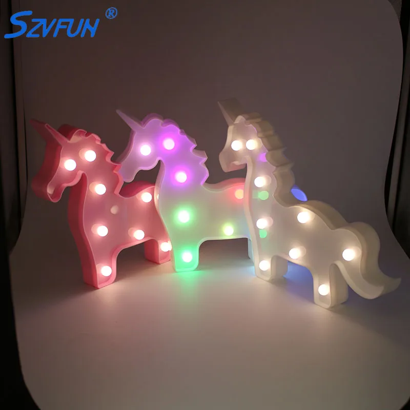 Светодиодный ночник Szvfun Unicornio для детей вечерние лампы с изображением единорога