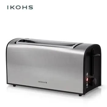 

IKOHS Supreme Toast XL Automatic Two Slots 1450W Aluminum Stainless Steel Breakfast Pan Expulsion Migas Tray Steel Practice
