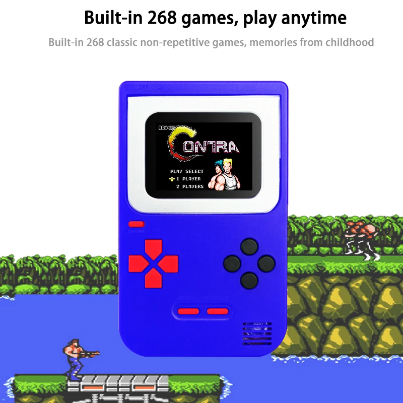 Мини портативные игровые консоли встроенный 268 игр классический ретро Портативный детей Ностальгический Игра NES 2 дюймов Цвет Экран