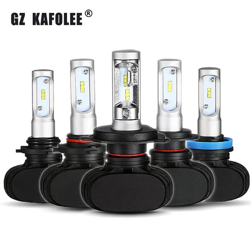 GZ KAFOLEE S1 h1 led h11 H4 H7 H8 H9 H13 9005/HB3 9006/HB4 9012 800/881 50w 8000lm led headlight Auto car light bulb Fog Light 