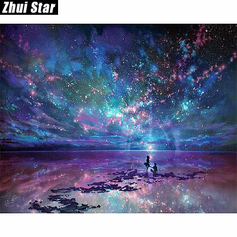 

Full Square Diamond 5D DIY Diamond Painting "Fantasy Star Ocean" Embroidery Cross Stitch Rhinestone Mosaic Painting Decor Gift