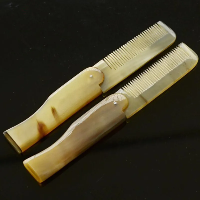 Exquisite Foldable Natural Yak horn comb anti static anti dandruff