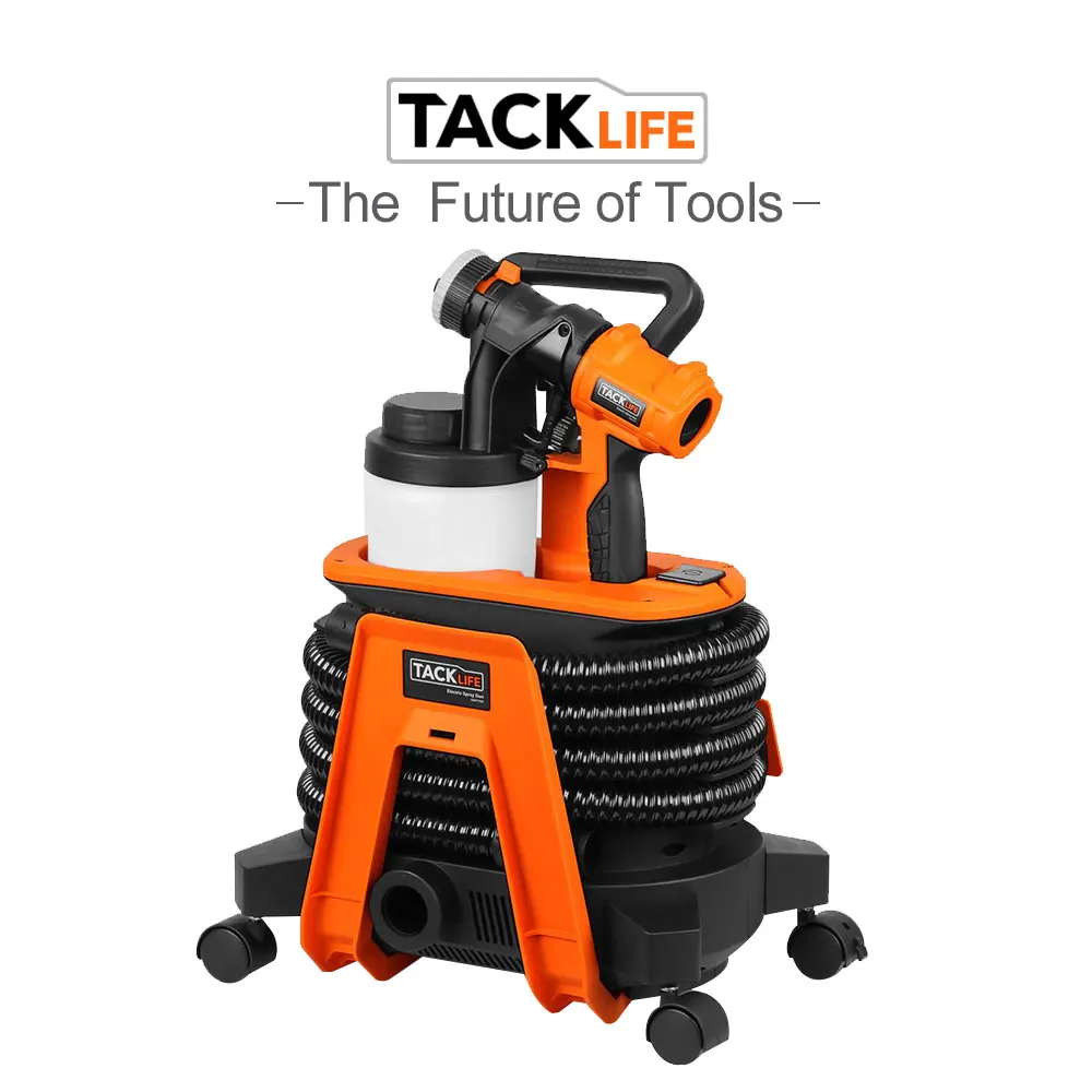 

Tacklife SGP17AC 8.5Amp Spray Gun 1100ml/Min 3 Patterns 3 Copper Nozzle Sizes 2 X 1200ml Detachable Containers Spray Gun