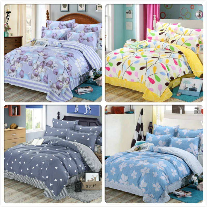 Soft Skin Cotton Duvet Cover Pillowcase 3pcs Bedding Set Kids Child Bed Linens Single Twin Queen King Size Quilt Case 180x220 cm | Дом и сад