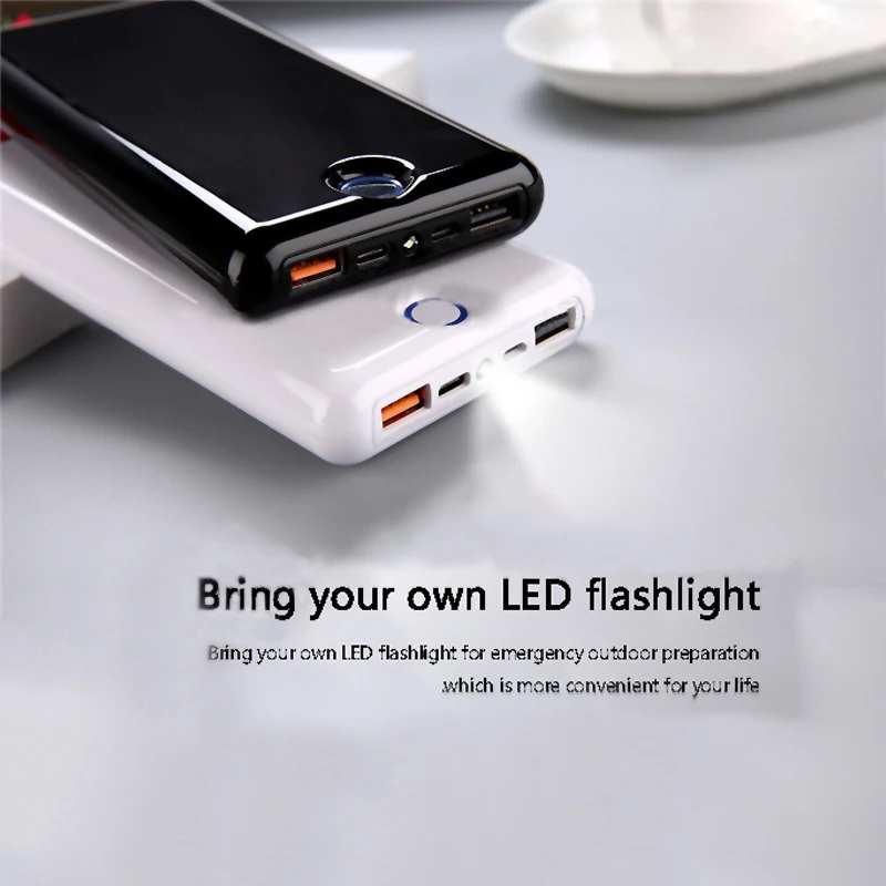 

Fashion Quick Charge 3.0 Power Bank 30000mAh 2 Outputs Dual USB QC3.0 External Battery Charger Powerbank For Xiaimi Mobile Phone