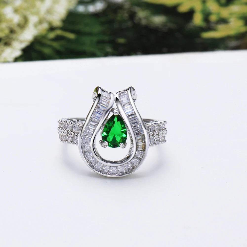 DreamCarnival 1989 Rhodium Color CZ Ring for Women Trendy Anillos Mujer Anniversary Gift Wholesales Anel Party Jewels SJ21230