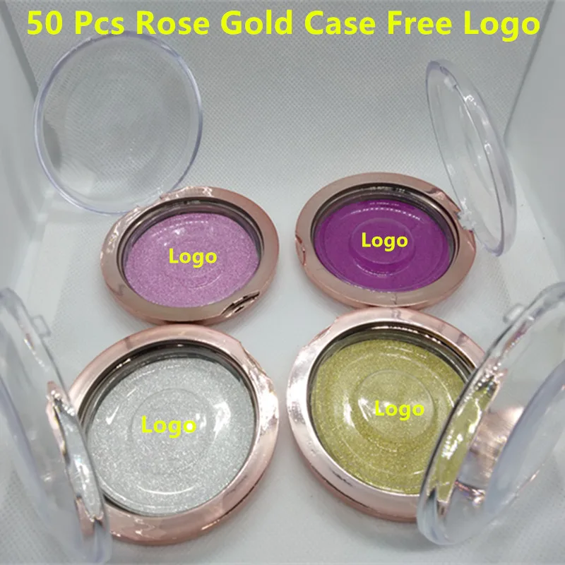 

50pcs Round 1-Pair Eyelash Case for Strip False Eyelashes Cute Cases for Girl Lash Makeup Tool Free Customize Logo Free DHL