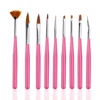 Fengshangmei 9pcs Nail brushes Set Nail Art Painting Pen Professional Brushes for Nail Design 1