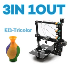 He3d três extrusões _nivelamento automático, tamanho de construção 200*280*200mm reprap ei3 tricolor diy impressora 3d