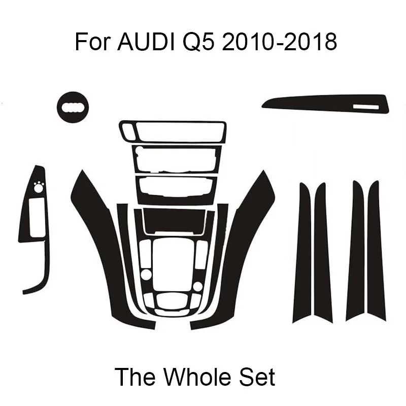 

SUNFADA 3D 4D 5D Carbon Fiber Vinyl Decal Stickers For AUDI Q5 8R 2010-2017/ FY2018 Car Interior Decoration/ Upgrade/Protection