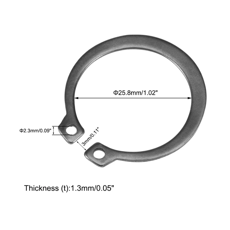 uxcell 31.3mm External Circlips C-Clip Retaining Snap Rings 304 Stainless Steel 50pcs