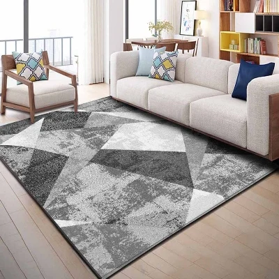 

Else Gray Black White Vintage Patchwork Retro 3d Print Non Slip Microfiber Living Room Decorative Modern Washable Area Rug Mat