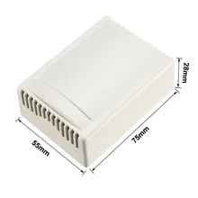 Uxcell 1 шт. 75x55x28 мм электронный пластик DIY Распределительная коробка сигнализации Корпус чехол Off White для сигнала шасси