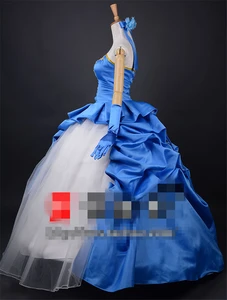 Image 3 - FATE/ZERO TYPE MOON Saber Nero, костюм для косплея, женское платье на 10 ю годовщину, сине красное, платья для вечевечерние НКИ, Хэллоуина, аниме одежда