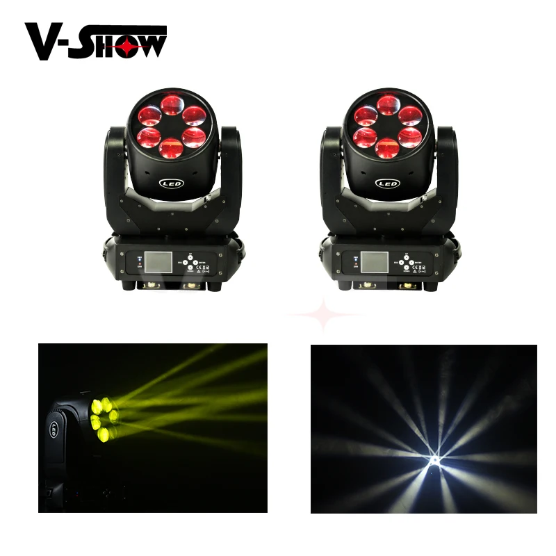 2pcs New Arrival 6x25W Moving Head Light Dmx Control Led Beam Stage Professional Dj Equipment For Wedding Bar Club | Лампы и освещение