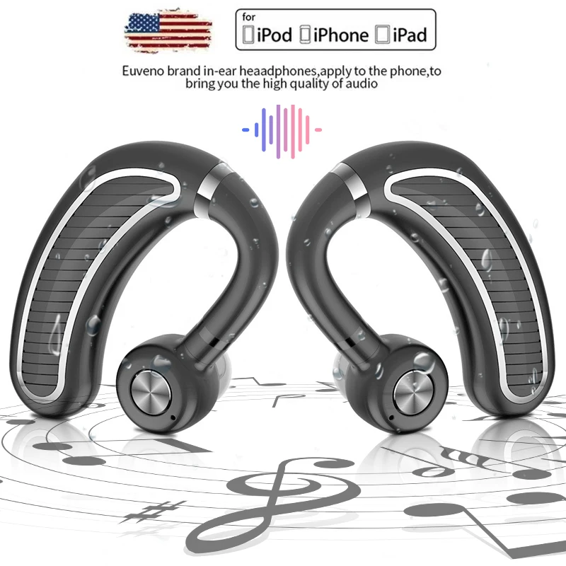 Беспроводные наушники ToHayie Handsfree для автомобиля Bluetooth с микрофоном беспроводные