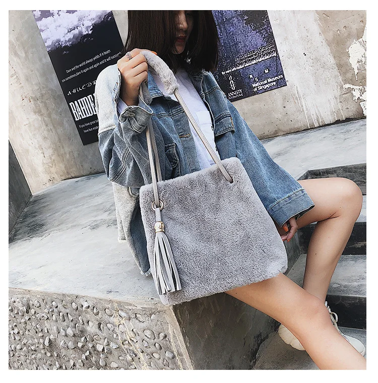 JANESPRI 2018 Fashion Women Tassels Handbag Velour Messenger Bag Autumn Women Shoulder Bags Ladies Party Handbags Female Bolsa (56)