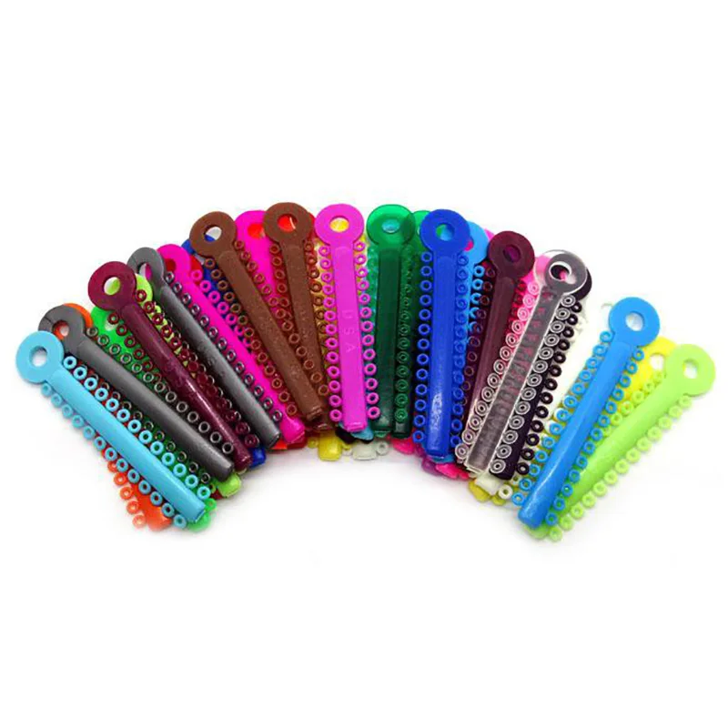 10 PCS Dental Orthodontic Ligature Ties Colorful Rubber Bands Elastic