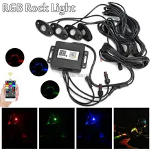 4 Pod/комплект RGB светодиодный свет рок черный/белый Корпус Offroad дальнего света для Toyota Jeep Wrangler Cherokee лодка Грузовик внедорожник