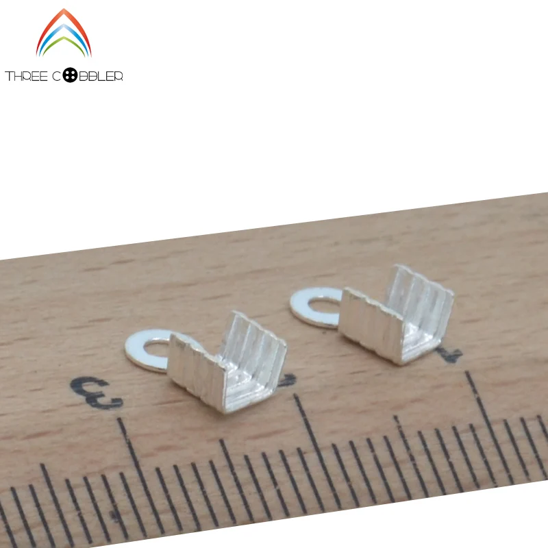3/5/6mm 10pcs 925 Silver leather cord buckle rope clip connecting end Clasps for making jewelry Y0127 | Украшения и аксессуары